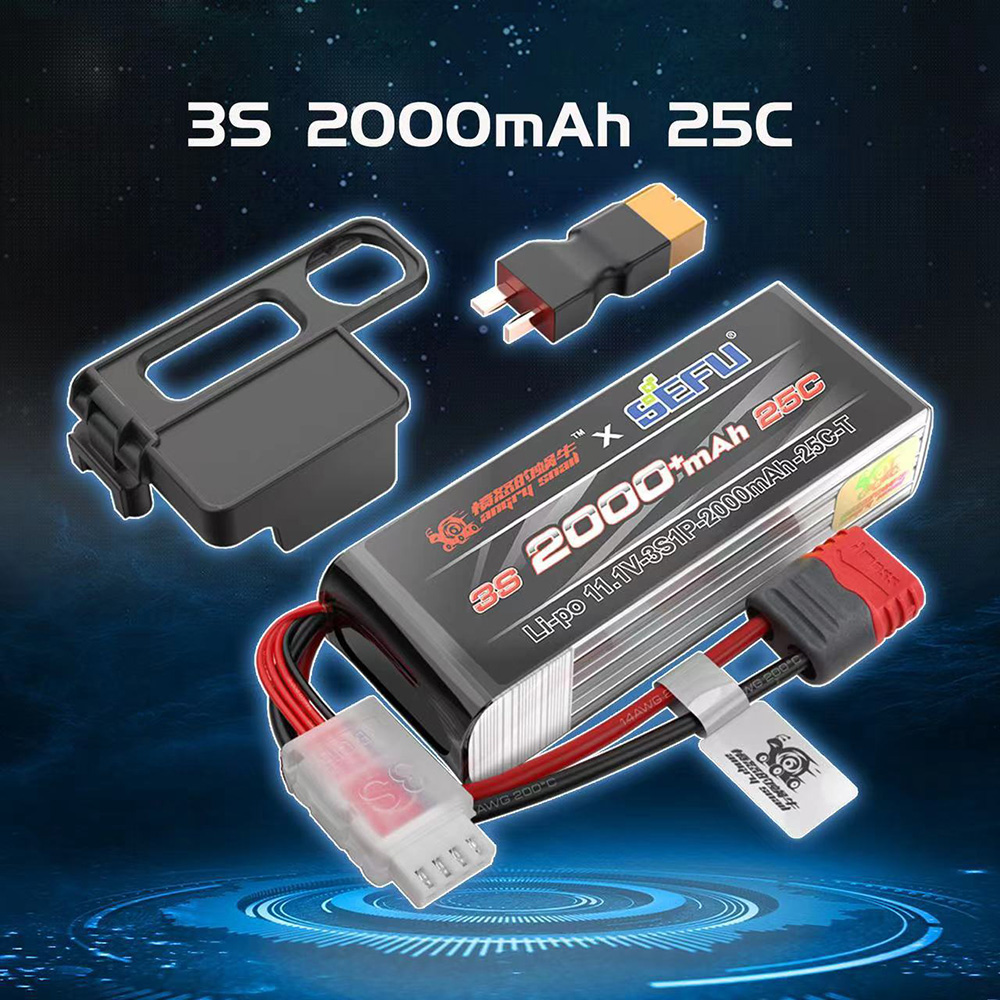 MJX-3S-Akku-111V-25C-2000mAh-L-I-PO-Akku-mit-T-Stecker-fuumlr-MJX-16208-16209-14209-14210-RC-Auto-2008878-1